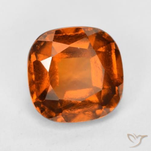 Grenat Hessonite Ambre orange naturelle Coussin, 1.98 ct, VS