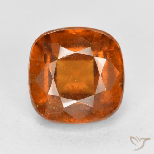 Grenat Hessonite Orange moyen naturelle Coussin, 2.27 ct, VS-SI