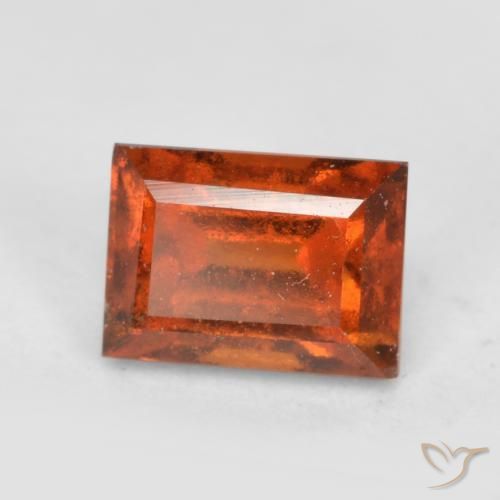 Grenat Hessonite Ambre orange naturelle Baquette, 1.02 ct, VS