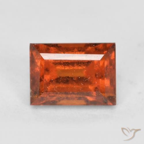 Grenat Hessonite Ambre orange naturelle Baquette, 1.02 ct, VS
