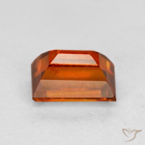 Grenat Hessonite Orange rougeâtre naturelle Baquette, 1.02 ct, VS