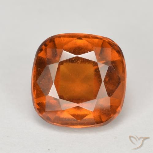 2.21ct Naturel Orange moyen-foncé Grenat Hessonite, Coussin, VS