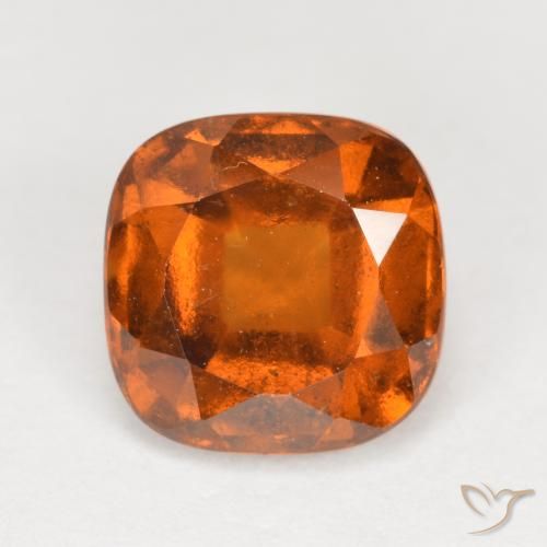 Grenat Hessonite Orange rougeâtre naturelle Coussin, 2.07 ct, VS