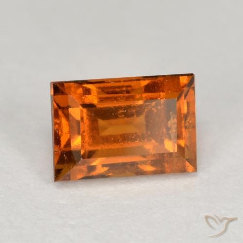 Grenat Hessonite Orange moyen-foncé naturelle Baquette, 1.14 ct, VS