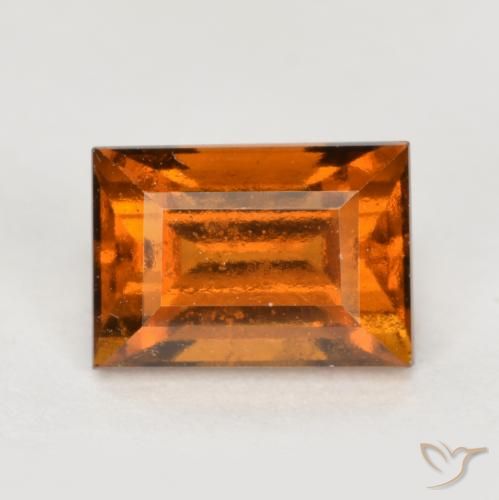 Grenat Hessonite Orange moyen-foncé naturelle Baquette, 1.36 ct, VS