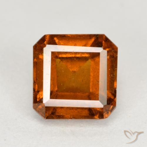 Grenat Hessonite Ambre orange naturelle Octogone / coupe Émeraude, 1.59 ct, VS-SI