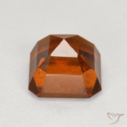 Grenat Hessonite Ambre orange naturelle Octogone / coupe Émeraude, 1.59 ct, VS-SI