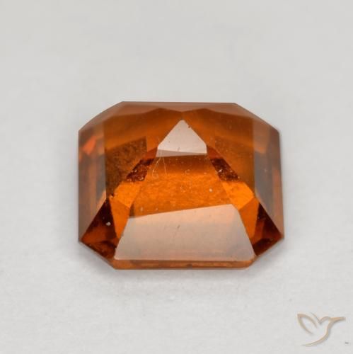 Grenat Hessonite Orange moyen-foncé naturelle Octogone / coupe Émeraude, 1.33 ct, VS-SI