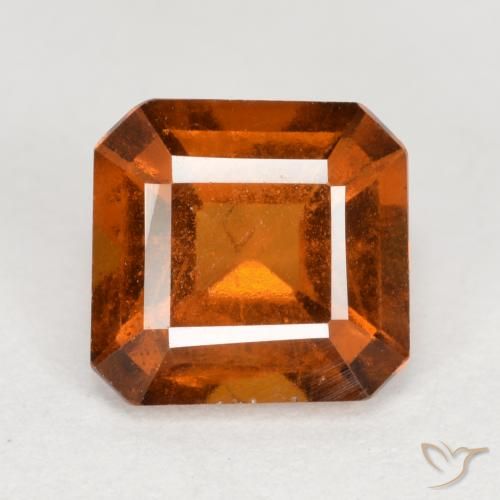 Grenat Hessonite Orange moyen naturelle Octogone / coupe Émeraude, 1.63 ct, VS-SI