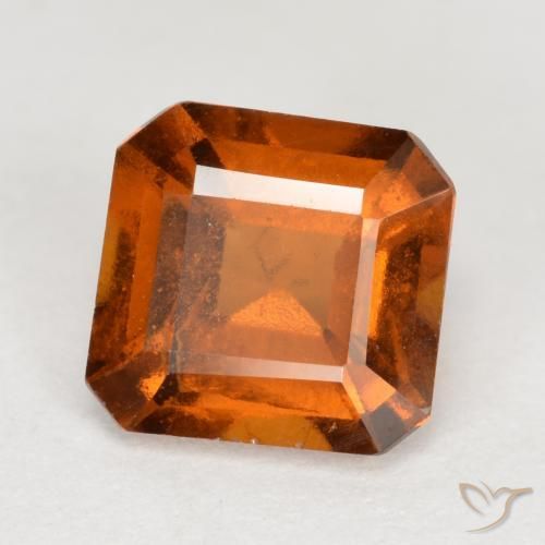 Grenat Hessonite Orange moyen naturelle Octogone / coupe Émeraude, 1.63 ct, VS-SI