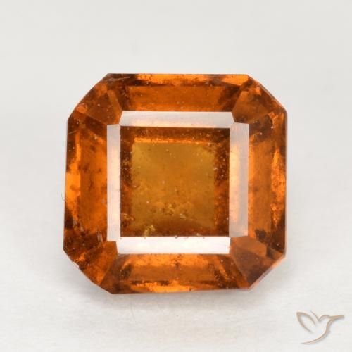 Grenat Hessonite Orange moyen-foncé naturelle Octogone / coupe Émeraude, 1.58 ct, VS-SI