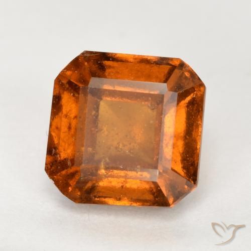 Grenat Hessonite Orange moyen-foncé naturelle Octogone / coupe Émeraude, 1.58 ct, VS-SI