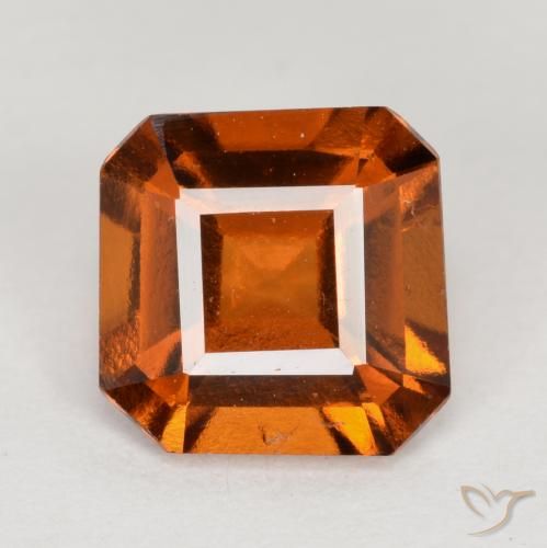 1.51ct Naturel Orange foncé Grenat Hessonite, Taille émeraude, VS