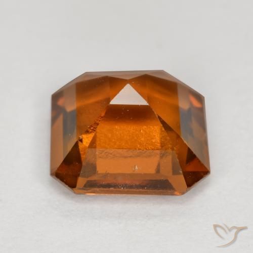 Grenat Hessonite Orange foncé naturelle Octogone / coupe Émeraude, 1.51 ct, VS