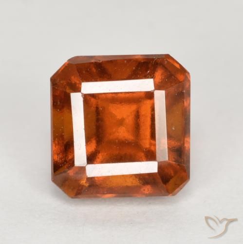 Grenat Hessonite Orange moyen-foncé naturelle Octogone / coupe Émeraude, 1.51 ct, VS