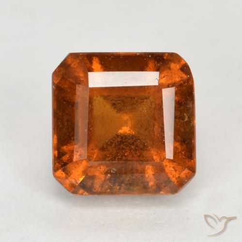 Grenat Hessonite Orange moyen-foncé naturelle Octogone / coupe Émeraude, 1.84 ct, SI