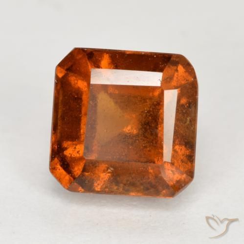 Grenat Hessonite Orange moyen-foncé naturelle Octogone / coupe Émeraude, 1.84 ct, SI