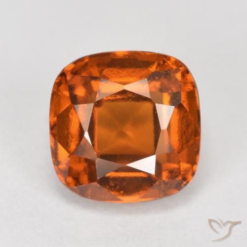 Grenat Hessonite Orange moyen-foncé naturelle Coussin, 2.45 ct, VS