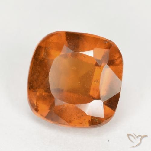 Grenat Hessonite Orange foncé naturelle Coussin, 2.36 ct, VS-SI
