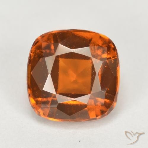 Grenat Hessonite Orange moyen-foncé naturelle Coussin, 2.46 ct, VVS-VS
