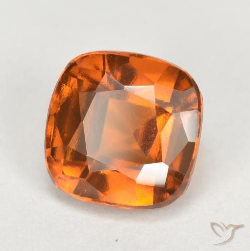 Grenat Hessonite Orange moyen-foncé naturelle Coussin, 2.46 ct, VVS-VS
