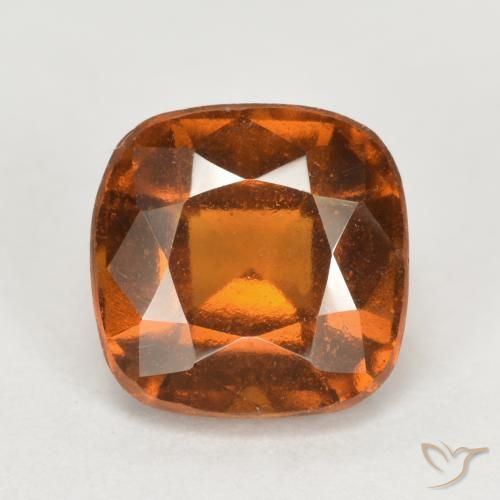 Grenat Hessonite Orange moyen-foncé naturelle Coussin, 2.31 ct, VS