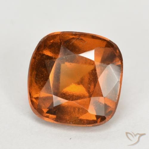 Grenat Hessonite Orange moyen-foncé naturelle Coussin, 2.31 ct, VS