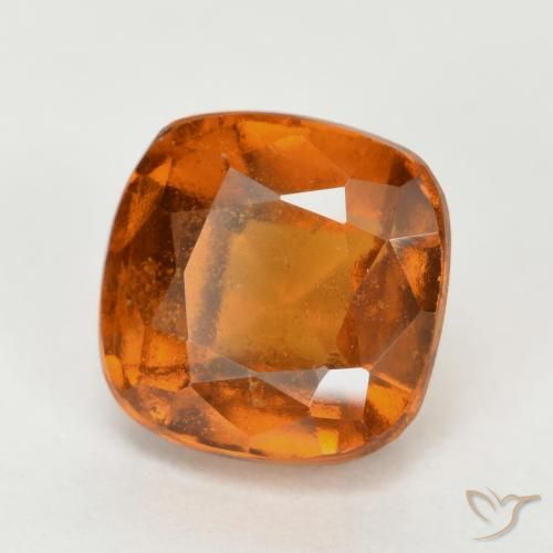 Grenat Hessonite Orange moyen-foncé naturelle Coussin, 2.50 ct, VS-SI