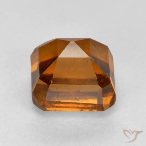 Grenat Hessonite Orange foncé naturelle Octogone / coupe Émeraude, 1.39 ct, SI