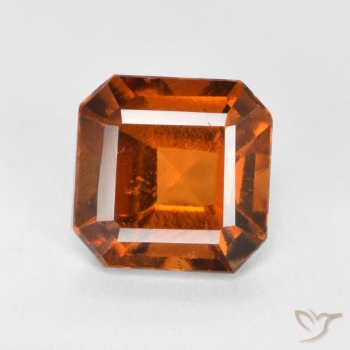 1.65ct Naturel Orange foncé Grenat Hessonite, Taille émeraude, VS