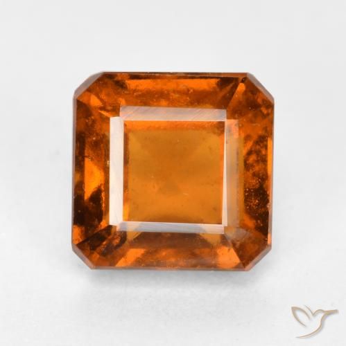Grenat Hessonite Orange moyen-foncé naturelle Octogone / coupe Émeraude, 1.66 ct, VS-SI