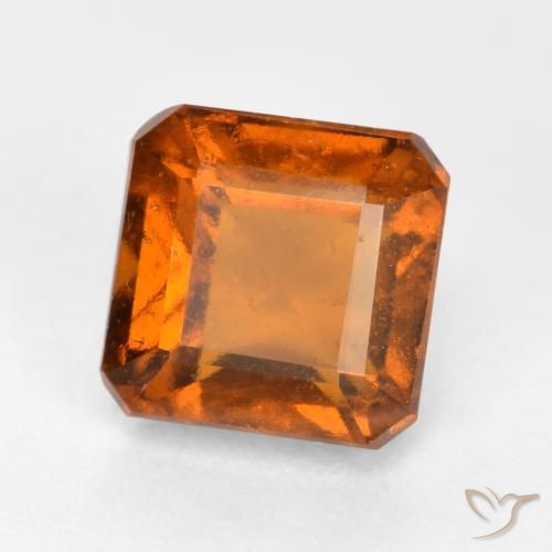 Grenat Hessonite Orange moyen-foncé naturelle Octogone / coupe Émeraude, 1.66 ct, VS-SI