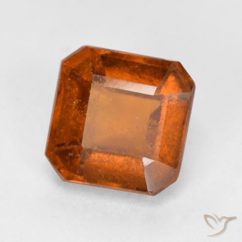 Grenat Hessonite Orange moyen-foncé naturelle Octogone / coupe Émeraude, 1.40 ct, VS-SI