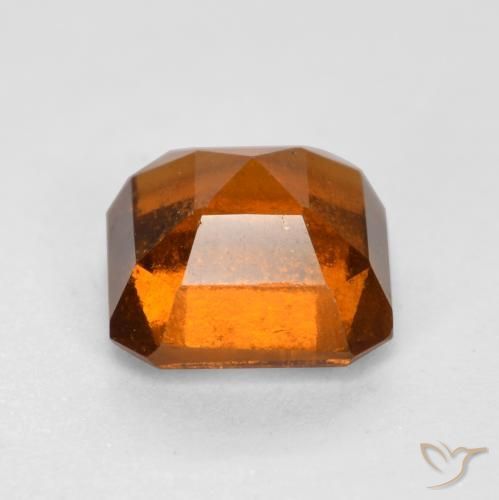 Grenat Hessonite Orange moyen-foncé naturelle Octogone / coupe Émeraude, 1.40 ct, VS-SI