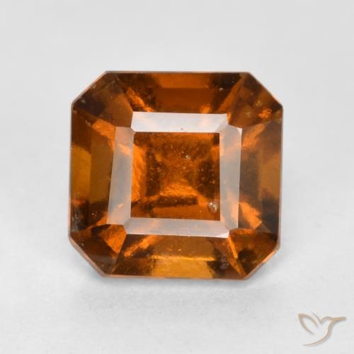 Grenat Hessonite Orange foncé naturelle Octogone / coupe Émeraude, 1.46 ct, VS