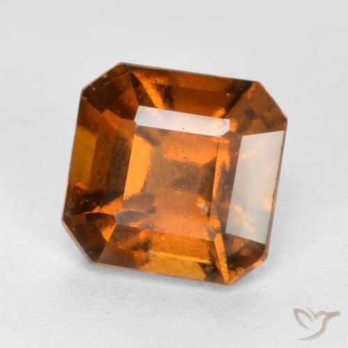 Grenat Hessonite Orange foncé naturelle Octogone / coupe Émeraude, 1.46 ct, VS