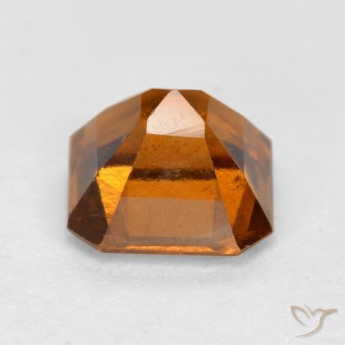 Grenat Hessonite Orange foncé naturelle Octogone / coupe Émeraude, 1.46 ct, VS