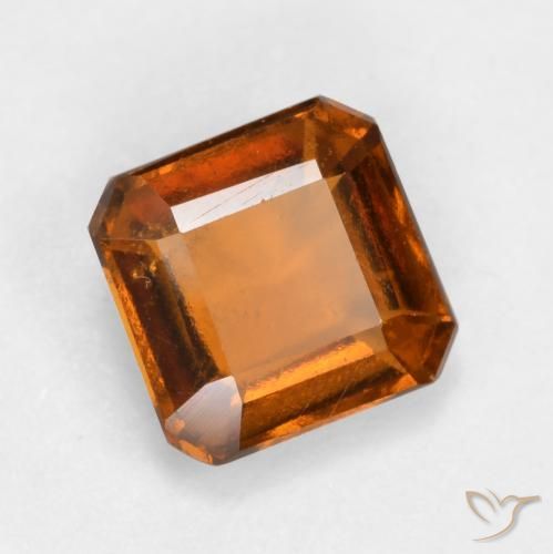 Grenat Hessonite Orange moyen-foncé naturelle Octogone / coupe Émeraude, 1.25 ct, VS