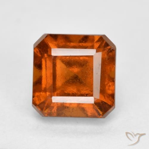 2.17ct Naturel Orange moyen-foncé Grenat Hessonite, Taille émeraude, VS-SI