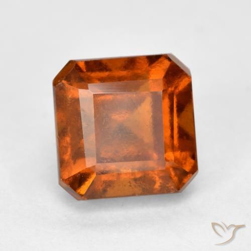 Grenat Hessonite Orange moyen-foncé naturelle Octogone / coupe Émeraude, 2.17 ct, VS-SI