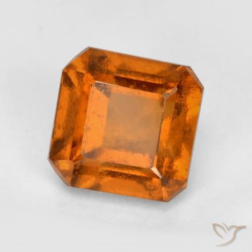 Grenat Hessonite Orange foncé naturelle Octogone / coupe Émeraude, 1.51 ct, VS-SI