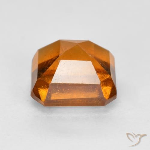 Grenat Hessonite Orange foncé naturelle Octogone / coupe Émeraude, 1.51 ct, VS-SI