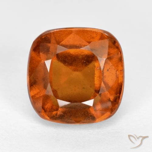 2.42ct Naturel Orange moyen-foncé Grenat Hessonite, Coussin, VS-SI