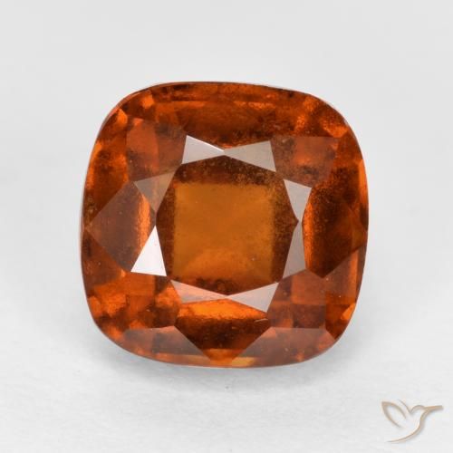 2.34ct Naturel Orange rougeâtre Grenat Hessonite, Coussin, VS-SI