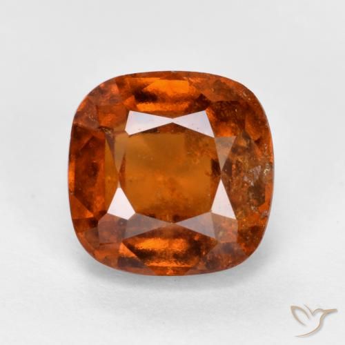 Grenat Hessonite Orange foncé naturelle Coussin, 2.31 ct, SI