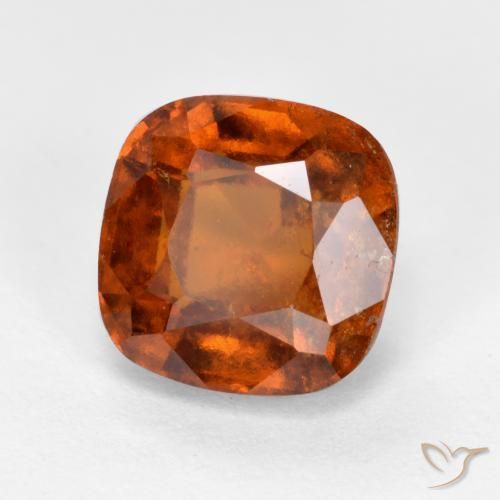 Grenat Hessonite Orange foncé naturelle Coussin, 2.31 ct, SI