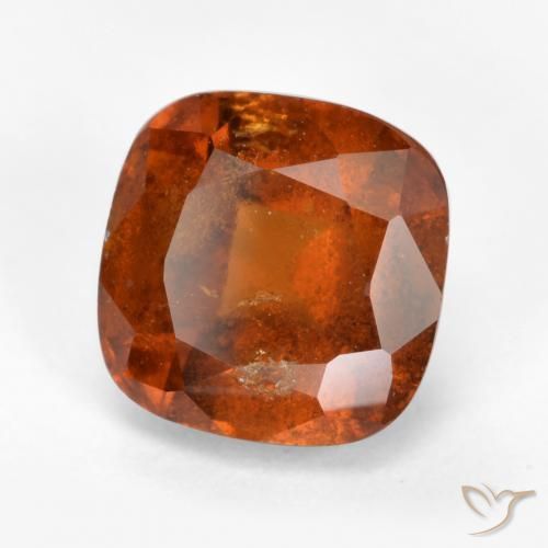Grenat Hessonite Orange rougeâtre naturelle Coussin, 2.40 ct, SI