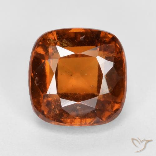 2.30ct Naturel Orange foncé Grenat Hessonite, Coussin, VS-SI