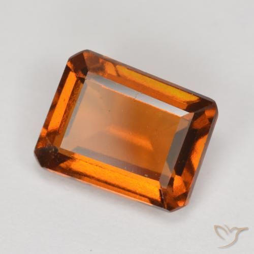 Grenat Hessonite Orange moyen-foncé naturelle Octogone / coupe Émeraude, 2.07 ct, VS