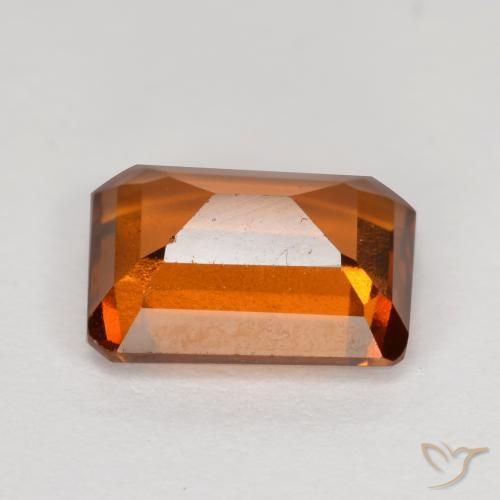 Grenat Hessonite Orange moyen-foncé naturelle Octogone / coupe Émeraude, 2.07 ct, VS